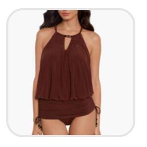 Miraclesuit Brown Bandeau Swimwear